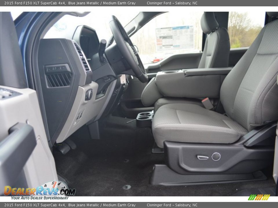 2015 Ford F150 XLT SuperCab 4x4 Blue Jeans Metallic / Medium Earth Gray Photo #7