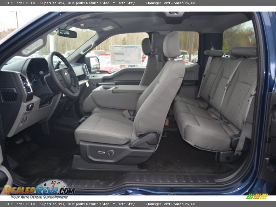 2015 Ford F150 XLT SuperCab 4x4 Blue Jeans Metallic / Medium Earth Gray Photo #10