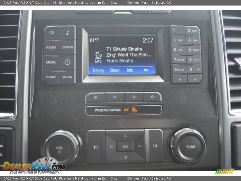 2015 Ford F150 XLT SuperCab 4x4 Blue Jeans Metallic / Medium Earth Gray Photo #13