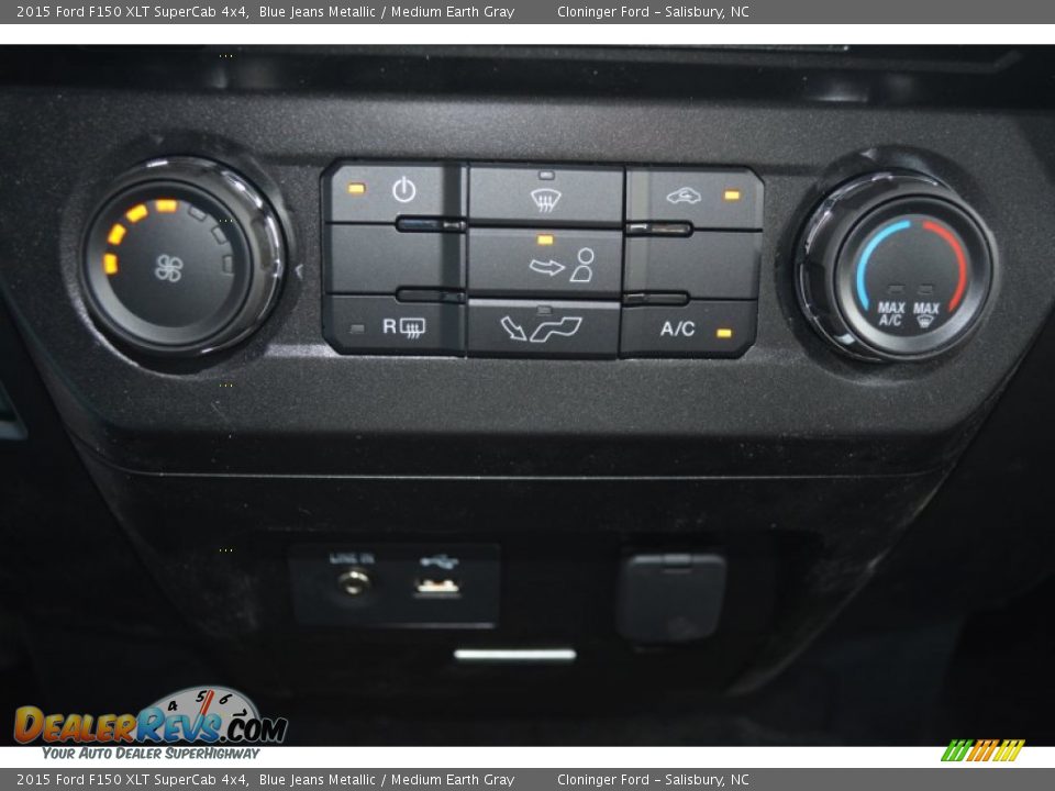 2015 Ford F150 XLT SuperCab 4x4 Blue Jeans Metallic / Medium Earth Gray Photo #15