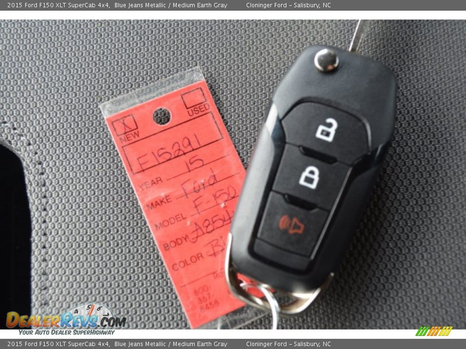 2015 Ford F150 XLT SuperCab 4x4 Blue Jeans Metallic / Medium Earth Gray Photo #23