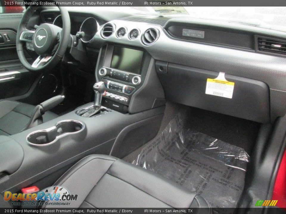 2015 Ford Mustang EcoBoost Premium Coupe Ruby Red Metallic / Ebony Photo #8