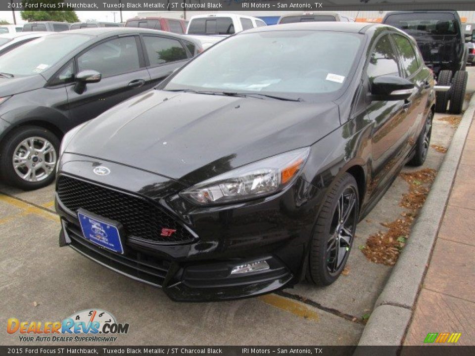 2015 Ford Focus ST Hatchback Tuxedo Black Metallic / ST Charcoal Black Photo #5