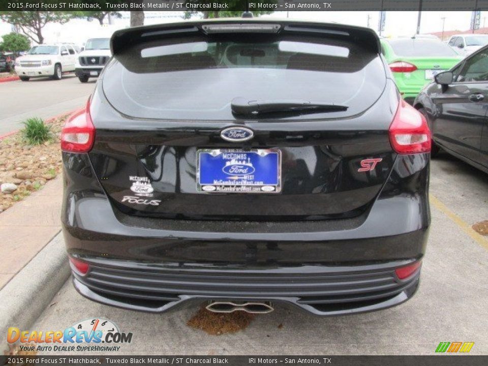 2015 Ford Focus ST Hatchback Tuxedo Black Metallic / ST Charcoal Black Photo #7