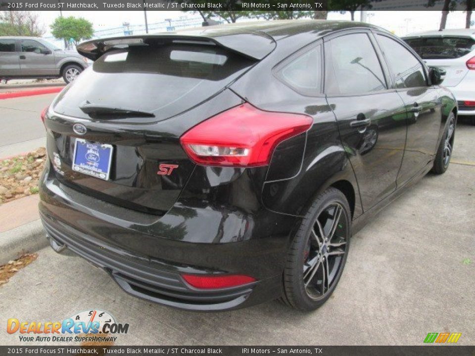 2015 Ford Focus ST Hatchback Tuxedo Black Metallic / ST Charcoal Black Photo #8