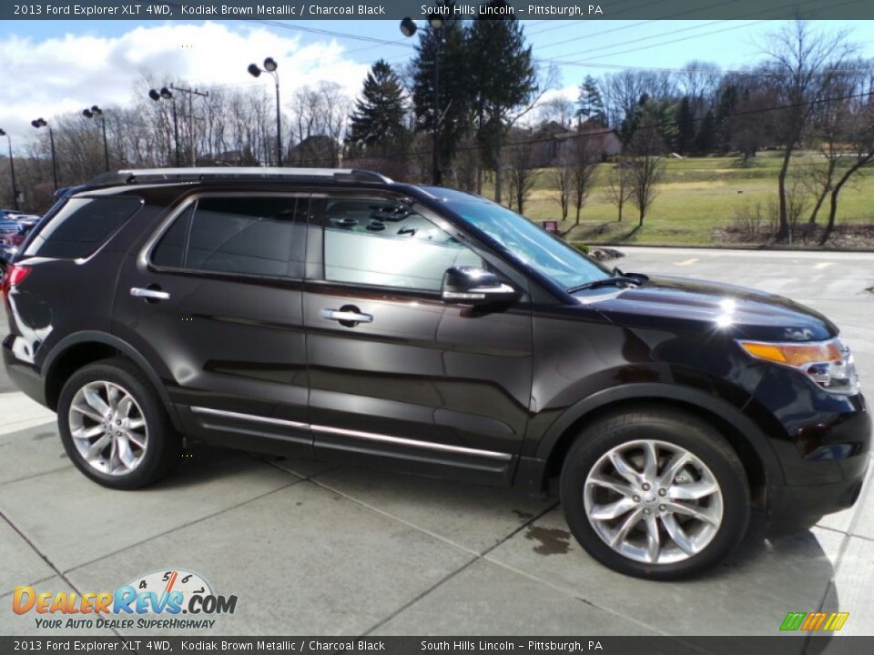 2013 Ford Explorer XLT 4WD Kodiak Brown Metallic / Charcoal Black Photo #7