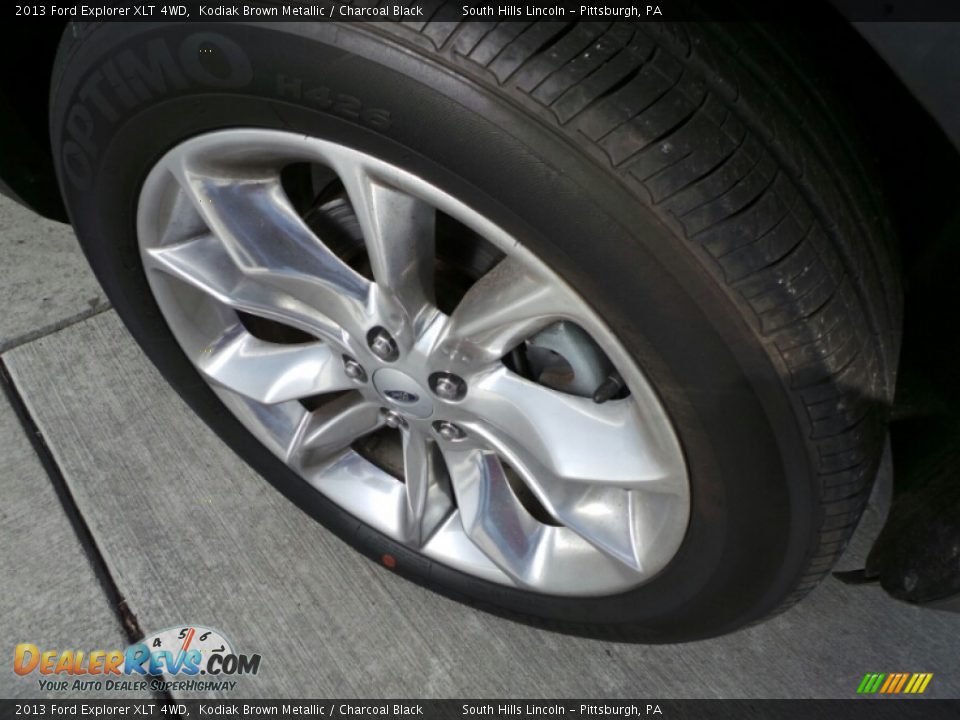 2013 Ford Explorer XLT 4WD Kodiak Brown Metallic / Charcoal Black Photo #10