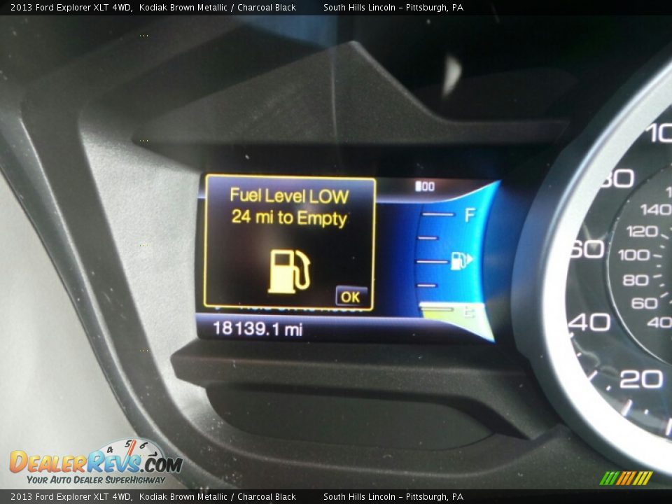 2013 Ford Explorer XLT 4WD Kodiak Brown Metallic / Charcoal Black Photo #24