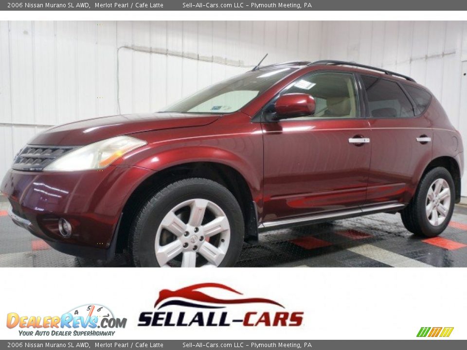 2006 Nissan Murano SL AWD Merlot Pearl / Cafe Latte Photo #1