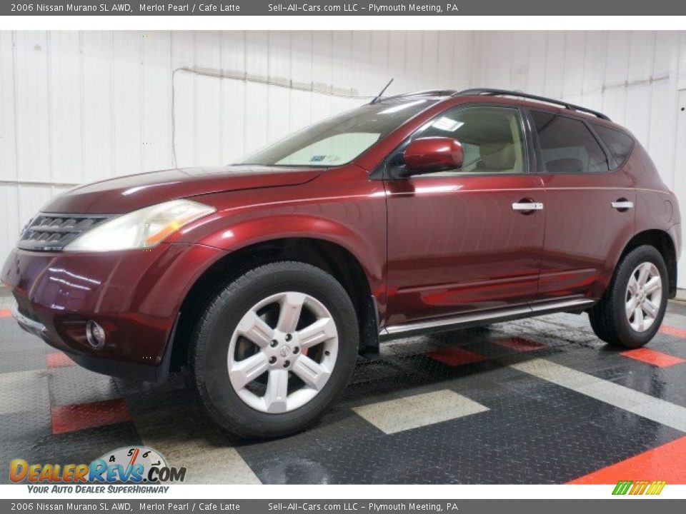 2006 Nissan Murano SL AWD Merlot Pearl / Cafe Latte Photo #2