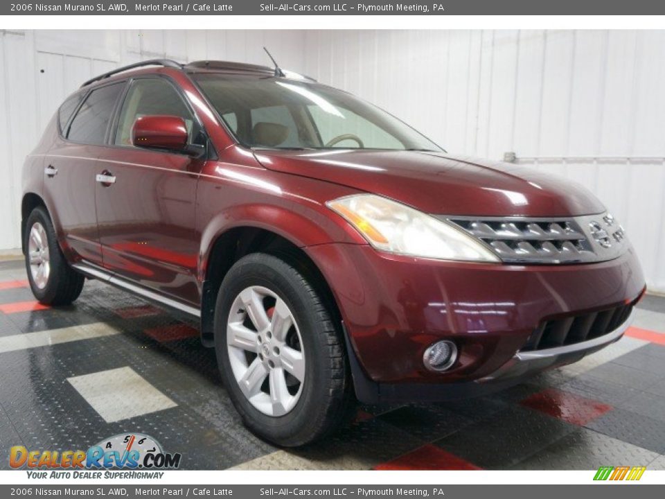 2006 Nissan Murano SL AWD Merlot Pearl / Cafe Latte Photo #5