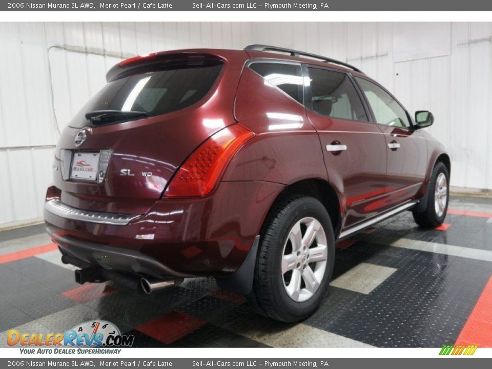 2006 Nissan Murano SL AWD Merlot Pearl / Cafe Latte Photo #8