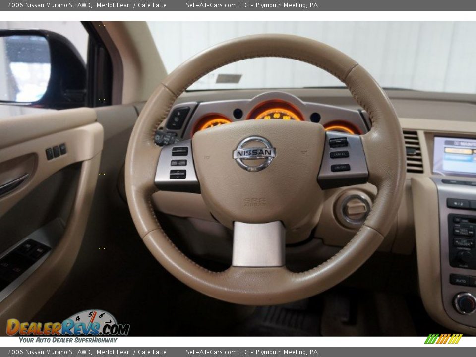 2006 Nissan Murano SL AWD Merlot Pearl / Cafe Latte Photo #24