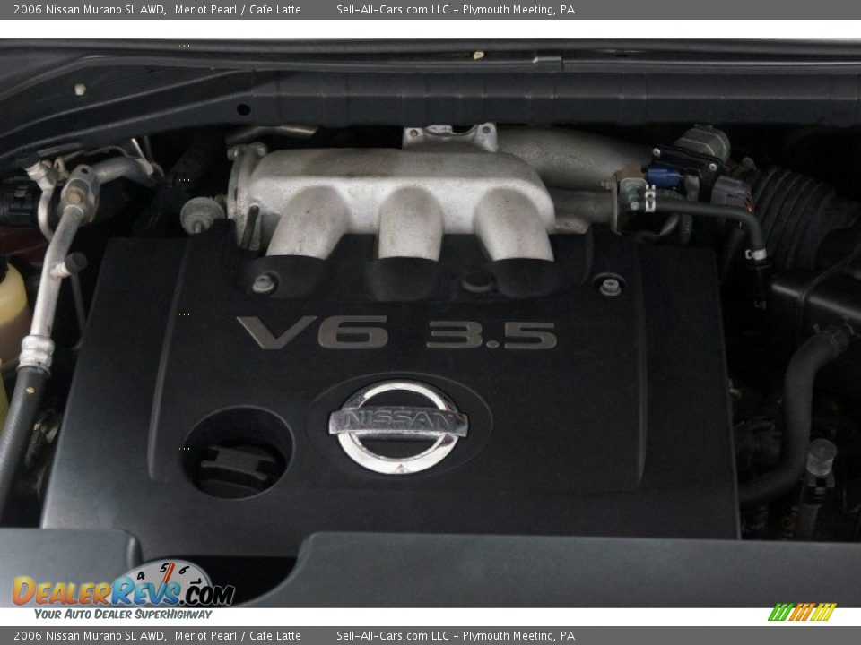 2006 Nissan Murano SL AWD Merlot Pearl / Cafe Latte Photo #36