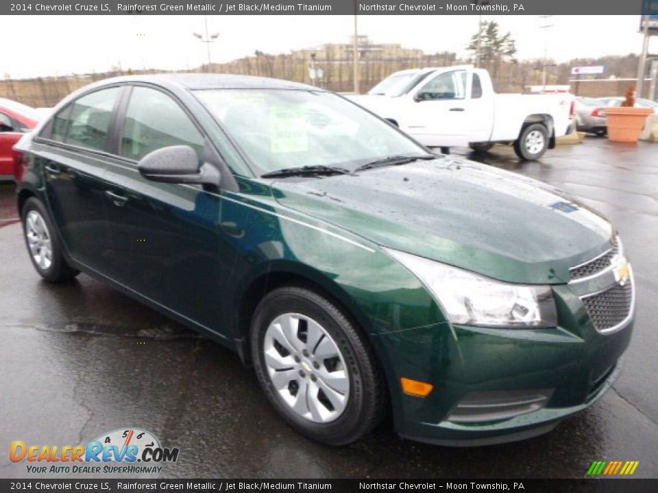 2014 Chevrolet Cruze LS Rainforest Green Metallic / Jet Black/Medium Titanium Photo #7