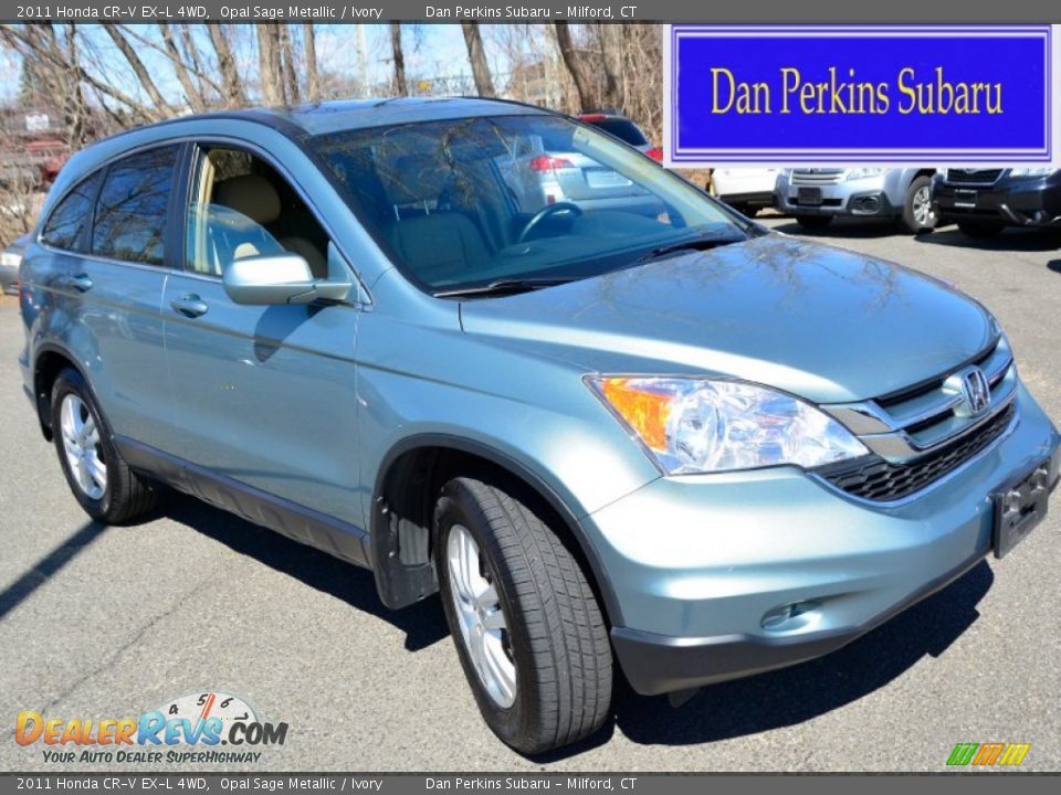 2011 Honda CR-V EX-L 4WD Opal Sage Metallic / Ivory Photo #1