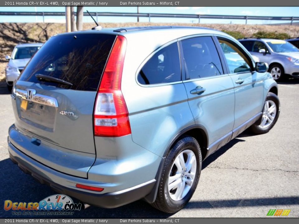 2011 Honda CR-V EX-L 4WD Opal Sage Metallic / Ivory Photo #6