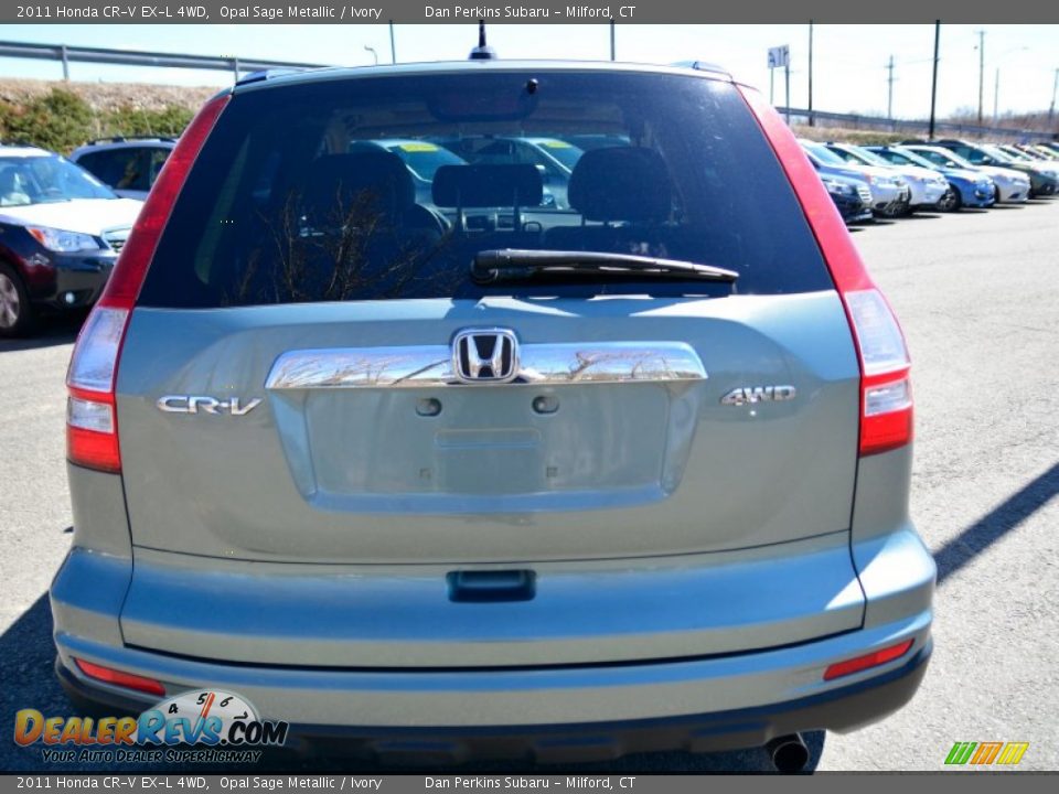 2011 Honda CR-V EX-L 4WD Opal Sage Metallic / Ivory Photo #7