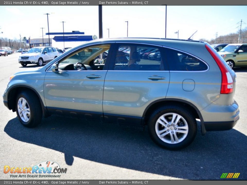 2011 Honda CR-V EX-L 4WD Opal Sage Metallic / Ivory Photo #11