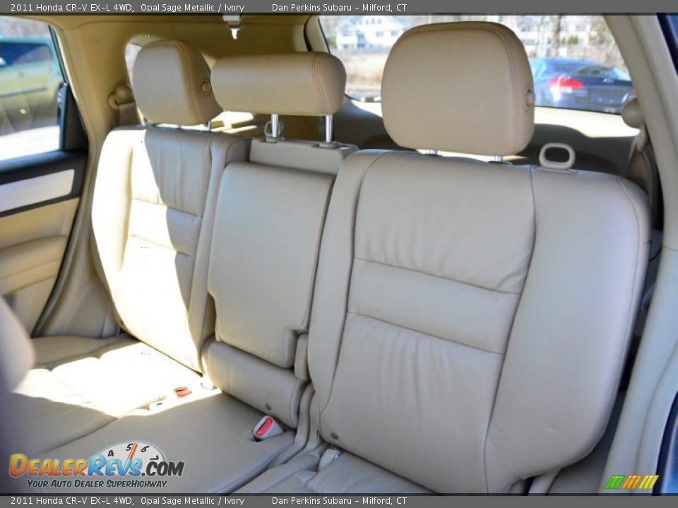 2011 Honda CR-V EX-L 4WD Opal Sage Metallic / Ivory Photo #13