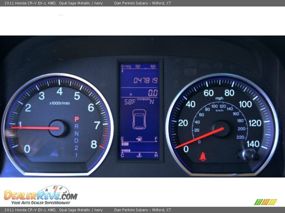 2011 Honda CR-V EX-L 4WD Opal Sage Metallic / Ivory Photo #15