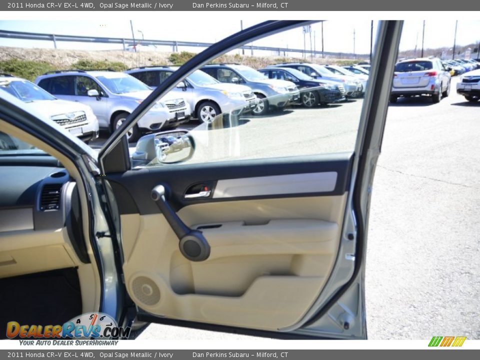 2011 Honda CR-V EX-L 4WD Opal Sage Metallic / Ivory Photo #16