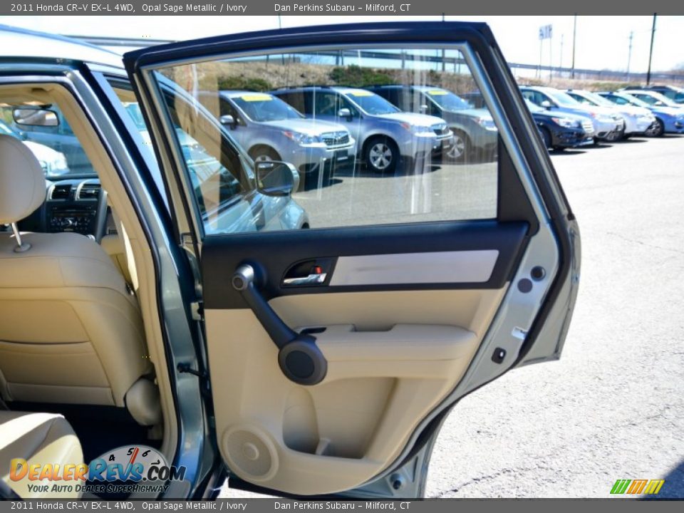 2011 Honda CR-V EX-L 4WD Opal Sage Metallic / Ivory Photo #17