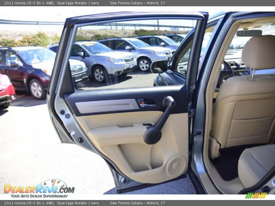 2011 Honda CR-V EX-L 4WD Opal Sage Metallic / Ivory Photo #18