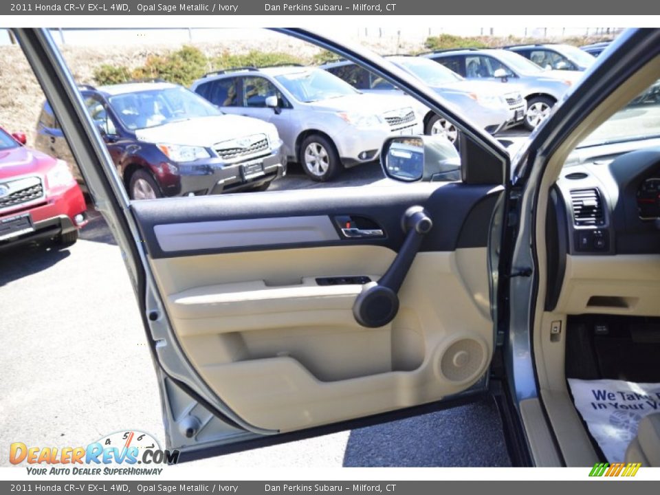 2011 Honda CR-V EX-L 4WD Opal Sage Metallic / Ivory Photo #19
