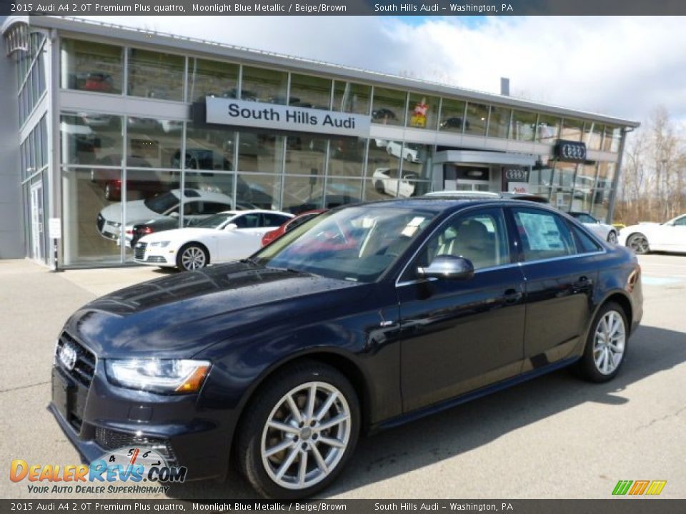 2015 Audi A4 2.0T Premium Plus quattro Moonlight Blue Metallic / Beige/Brown Photo #1