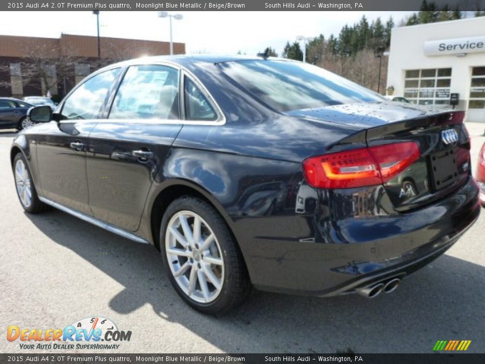 2015 Audi A4 2.0T Premium Plus quattro Moonlight Blue Metallic / Beige/Brown Photo #2