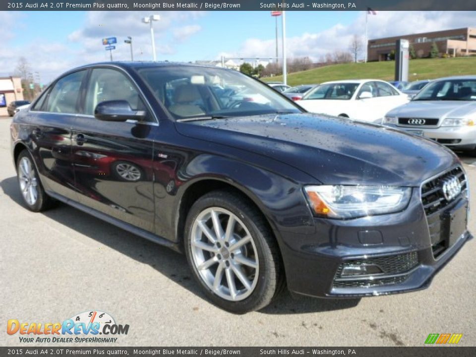 2015 Audi A4 2.0T Premium Plus quattro Moonlight Blue Metallic / Beige/Brown Photo #3
