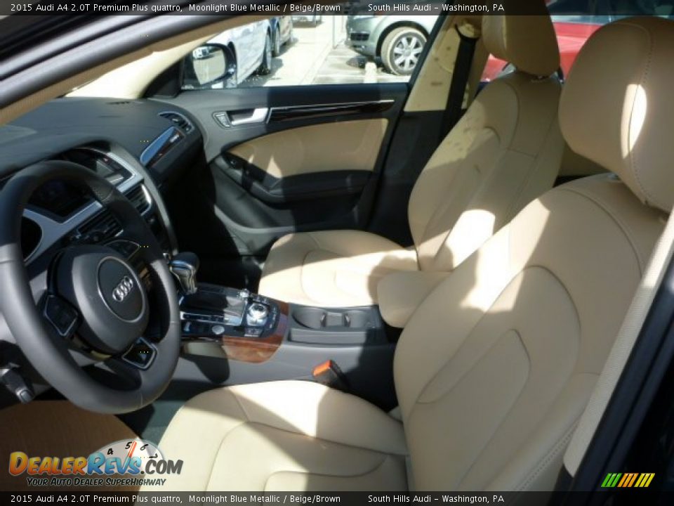 2015 Audi A4 2.0T Premium Plus quattro Moonlight Blue Metallic / Beige/Brown Photo #8