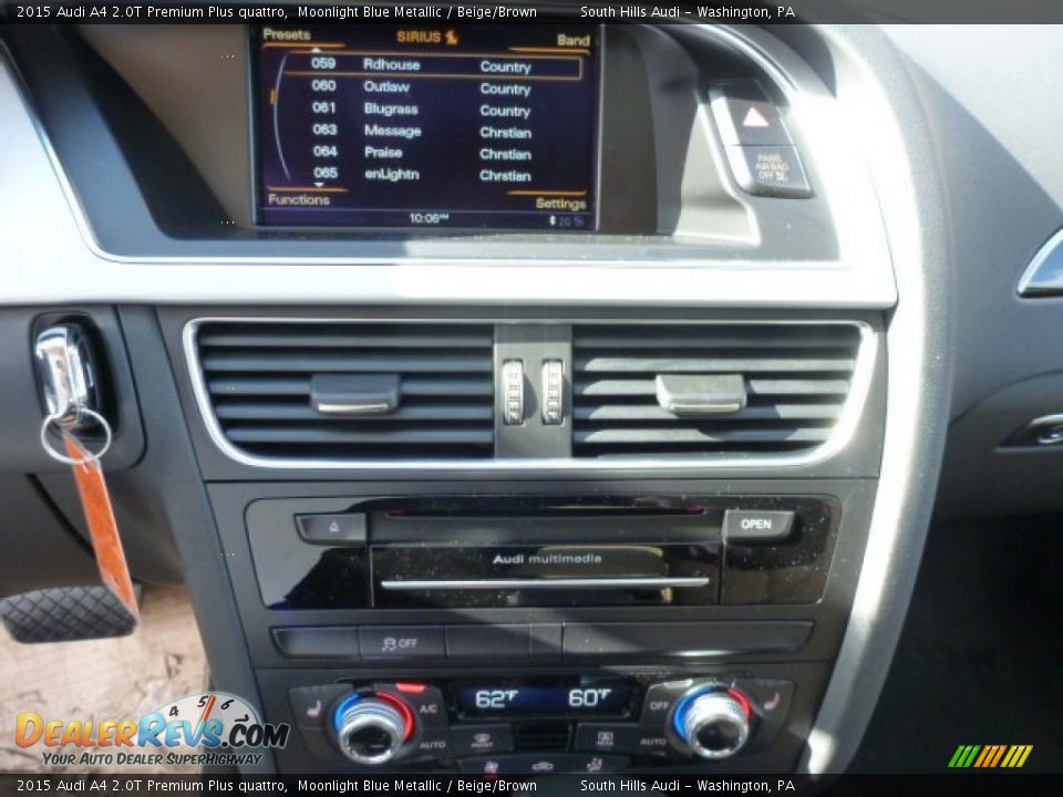 2015 Audi A4 2.0T Premium Plus quattro Moonlight Blue Metallic / Beige/Brown Photo #15