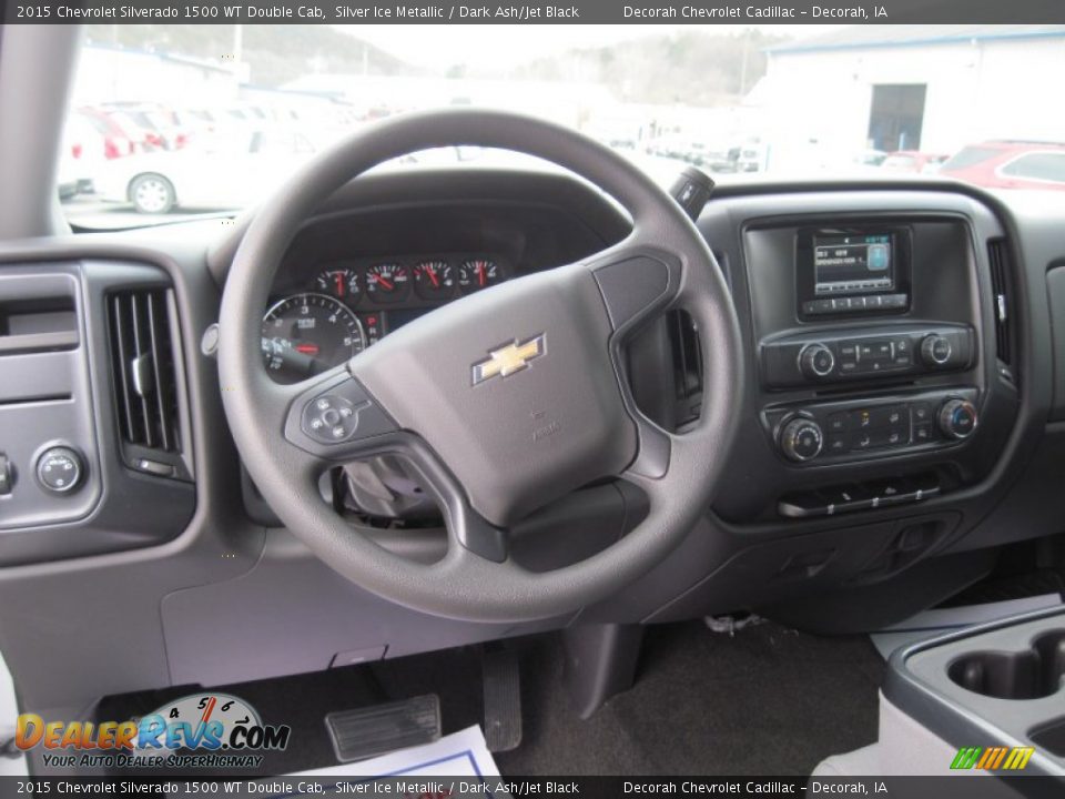 2015 Chevrolet Silverado 1500 WT Double Cab Silver Ice Metallic / Dark Ash/Jet Black Photo #9