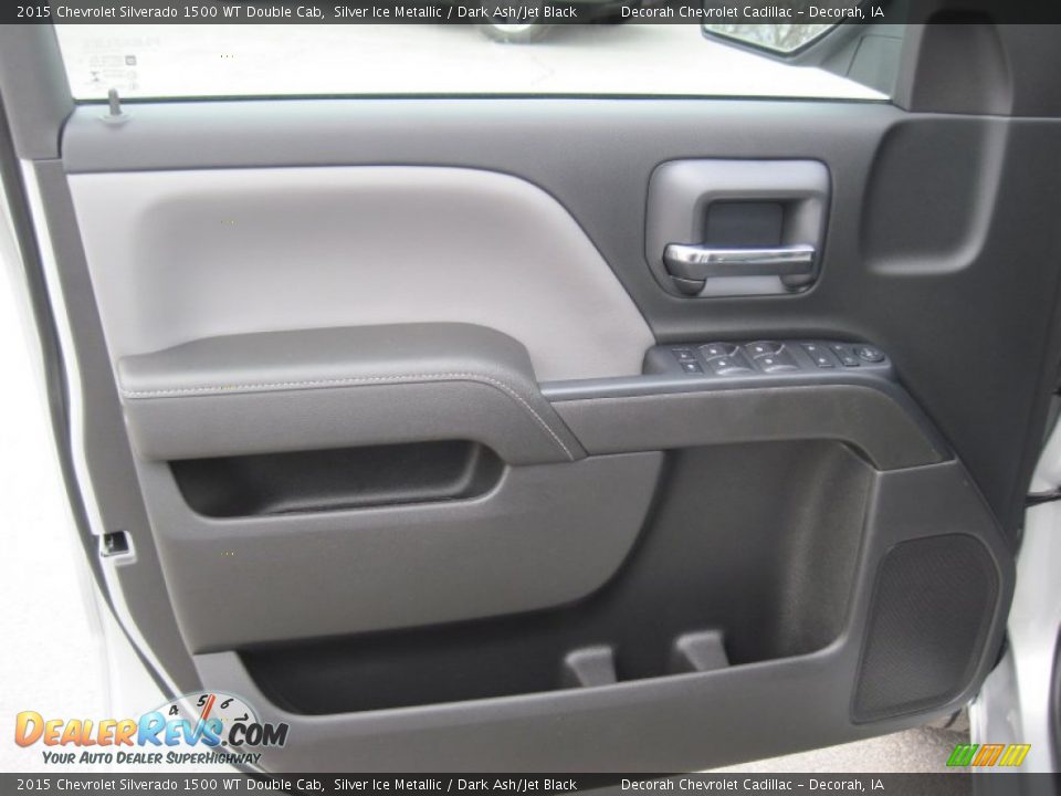 2015 Chevrolet Silverado 1500 WT Double Cab Silver Ice Metallic / Dark Ash/Jet Black Photo #10