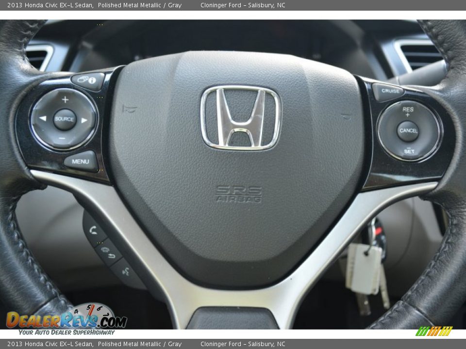 2013 Honda Civic EX-L Sedan Steering Wheel Photo #25