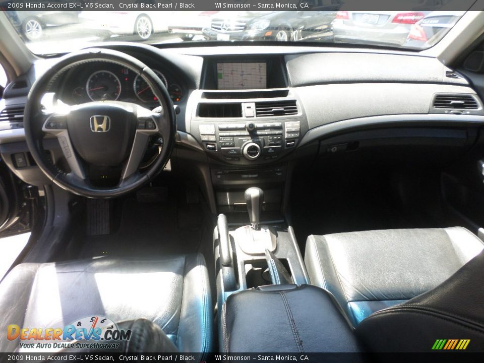 2009 Honda Accord EX-L V6 Sedan Crystal Black Pearl / Black Photo #19