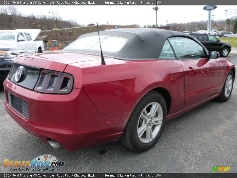 2014 Ford Mustang V6 Convertible Ruby Red / Charcoal Black Photo #2