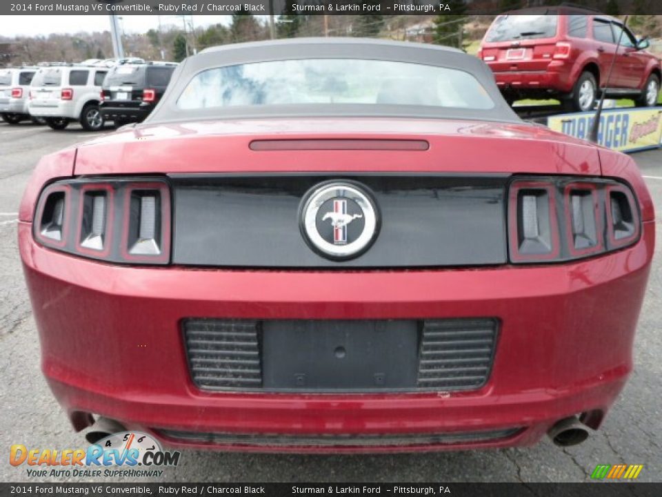 2014 Ford Mustang V6 Convertible Ruby Red / Charcoal Black Photo #3