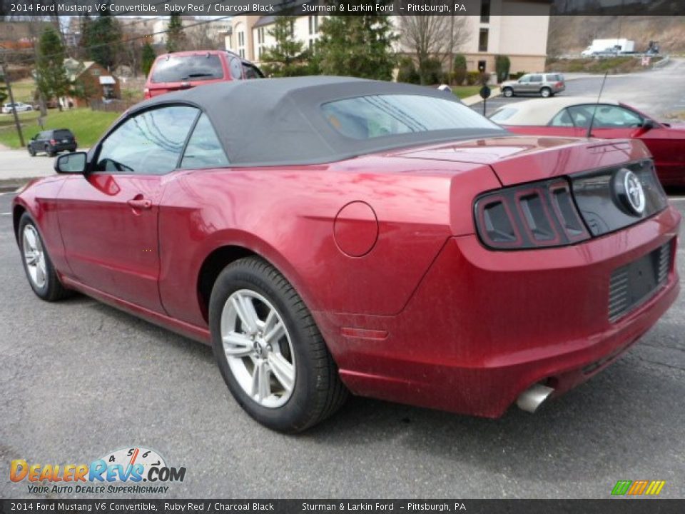 2014 Ford Mustang V6 Convertible Ruby Red / Charcoal Black Photo #4