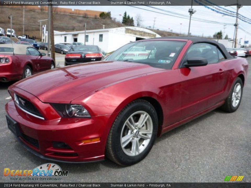 2014 Ford Mustang V6 Convertible Ruby Red / Charcoal Black Photo #5