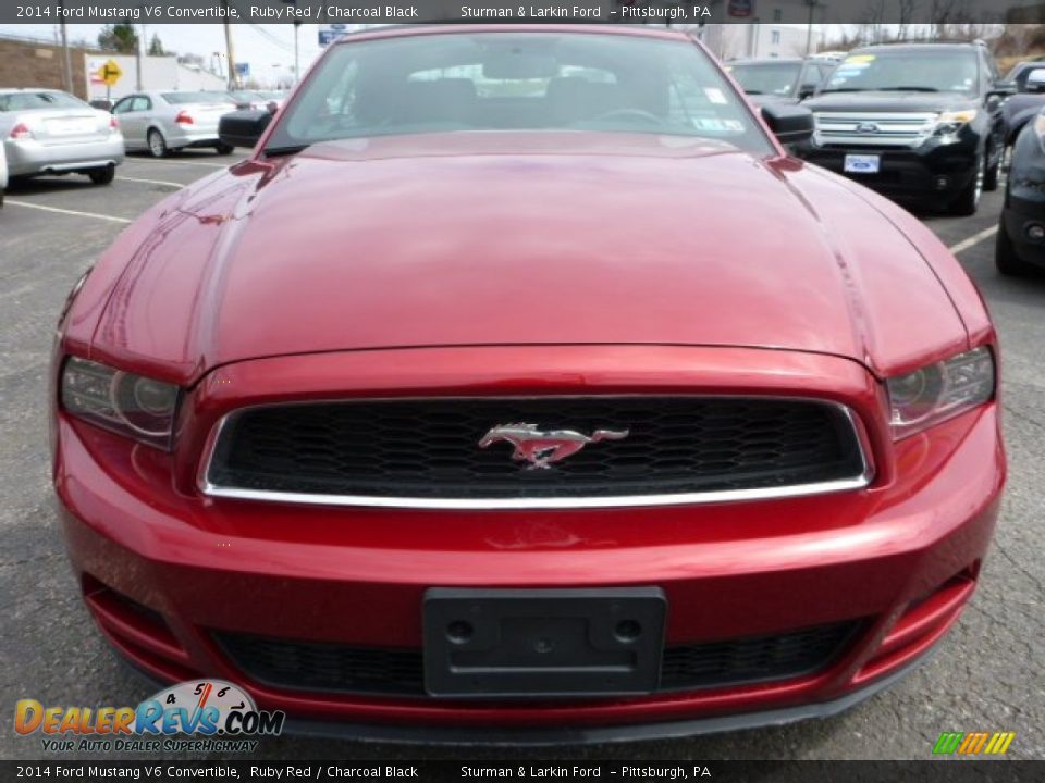 2014 Ford Mustang V6 Convertible Ruby Red / Charcoal Black Photo #6