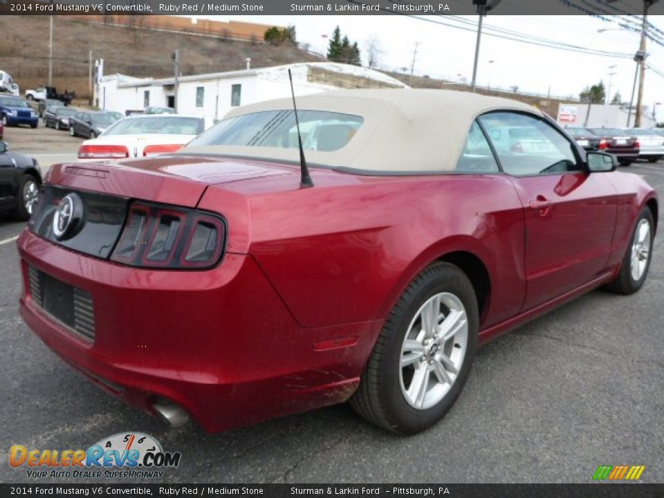 2014 Ford Mustang V6 Convertible Ruby Red / Medium Stone Photo #2