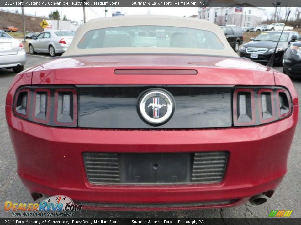 2014 Ford Mustang V6 Convertible Ruby Red / Medium Stone Photo #3