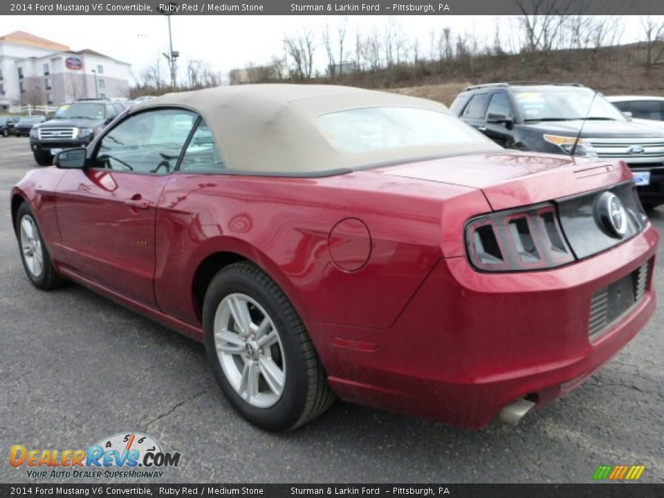 2014 Ford Mustang V6 Convertible Ruby Red / Medium Stone Photo #4
