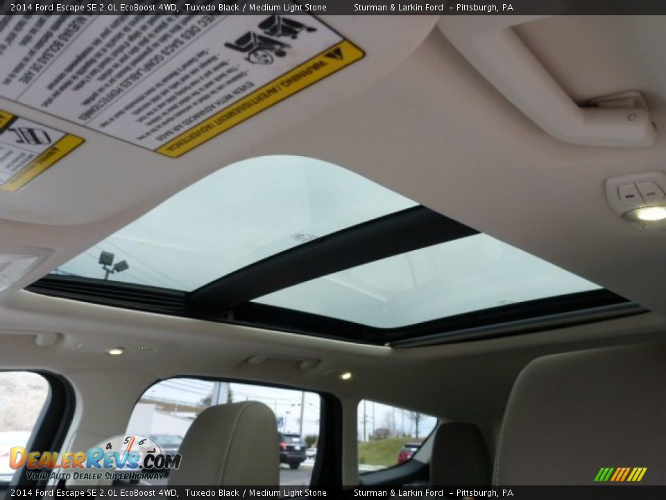 2014 Ford Escape SE 2.0L EcoBoost 4WD Tuxedo Black / Medium Light Stone Photo #12