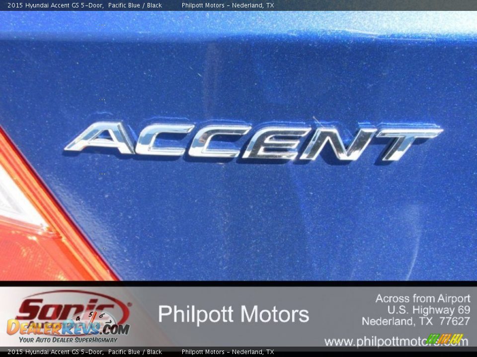 2015 Hyundai Accent GS 5-Door Pacific Blue / Black Photo #14