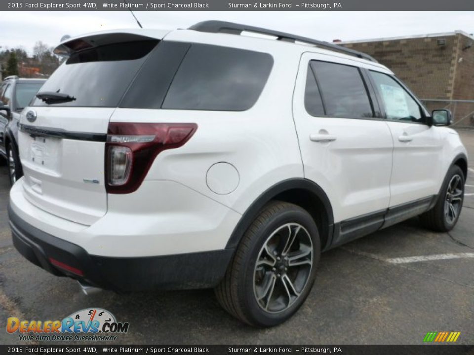 2015 Ford Explorer Sport 4WD White Platinum / Sport Charcoal Black Photo #2