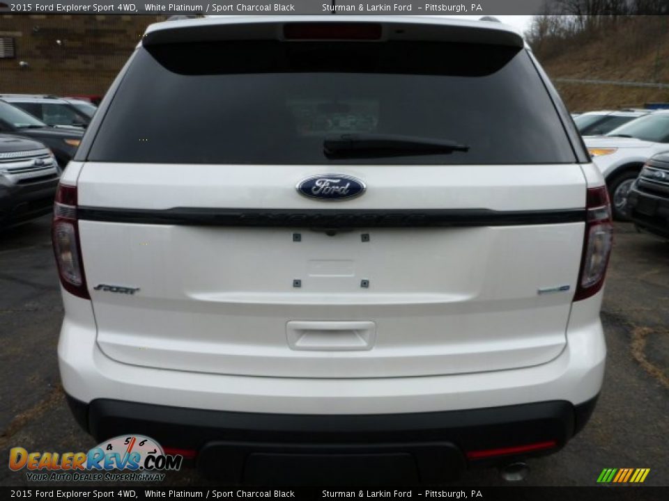 2015 Ford Explorer Sport 4WD White Platinum / Sport Charcoal Black Photo #3